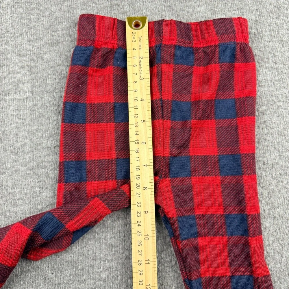 Dearfoams Toddler Boys Girls Red Navy Buffalo Plaid Pajama Pants Sz 2T DF44950SD